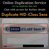 Duplicate HID iClass Seos IP Access Card Clone Cloning Duplication