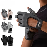 1 pair of fitness gloves anti-slip wear absorption impact cycle half finger gloves exercise yoga dum