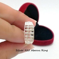 925 Silver Abacus Ring Cincin Sempoa Lelaki Perak 925纯银算盘戒指 size14-25 R1024