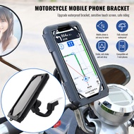 Waterproof Motorcycle Bicycle Phone Holder Mobile Phone Stand Holder Rearview Mirror Handle Phone Bracket 360