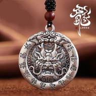 Bạc Cung Hoàng Đạo Động Vật Mặt Dây Chuyền Cặp Đôi May Mắn Vintage Vòng Cổ Quyến Rũ Thu Hút Sự Giàu