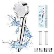 Greneo shower head [Raising in popularity in 2024] Water saving rate 80% High water pressure Chlorine removal shower 3-stage mode Disassembly cleaning 360° adjustment Shower head Water volume and water pressure adjustment Hand-held water stop Shower head