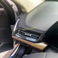 3Pcs Carbon Fiber Interior Center Console Side Middle Air Vent Cover Trims For BMW X1 iX1 U11  X2 iX