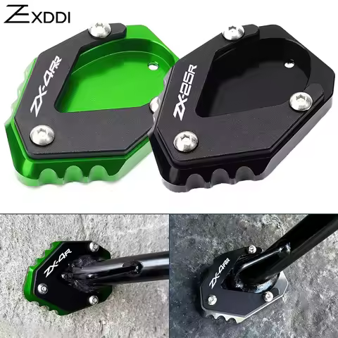 For Kawasaki ZX4R ZX4RR ZX-4RR ZX-4R zx4rr ZX25R ZH2 Aluminum Motorcycle Enlarged Pad Side Stand Foo