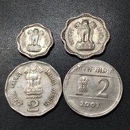 India A Set Of Coins 1957 -2007 ( 4 Coins )