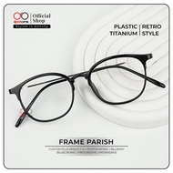 [DJAVA OPTIK] Frame Parish - Kacamata Bulat Photocromic Blueray Minus Antiradiasi Lentur Anti Patah