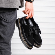 Giày nam 3 lỗ ren lên giày da đơn giản vải da có họa tiết ghép với kích thước da lộn 35-44