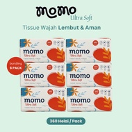 PLASTIC MAHKOTA l PACKAGE 6 PACKS MOMO ULTRASOFT FACIAL TISSUE 360 Sheets - FACIAL TISSUE 6 packs