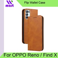 Flip Wallet Case For OPPO Find X5 Pro / X3 / Reno7 Pro / Reno6 Pro / Reno5 Pro / Reno4 Pro / Reno3 / Reno2 Z /  Reno Z