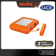 Lacie Rugged BOSS SDD 1TB Portable External SSD with USB-C Thunderbolt SD Card Port STJB1000800