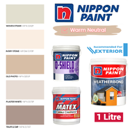 [miniHouse] NIPPON PAINT Exterior (1 Litre) Weatherbond/Q-Shield/Matex - Warm Neutral &amp; Brown Collection