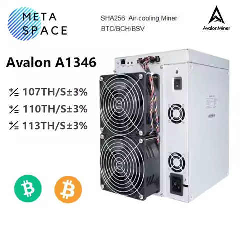 Avalon A1346 113TH/s 110T 107T Bitcoin Miner 3300W Crypto BTC Asic Miner Avalon BTC Miner A1346 Than
