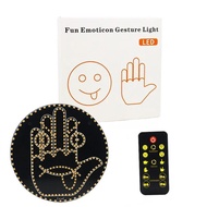 New Car Expression Finger Light with Remote Control Led Lighting Gesture Light Road Rage Middle Fing