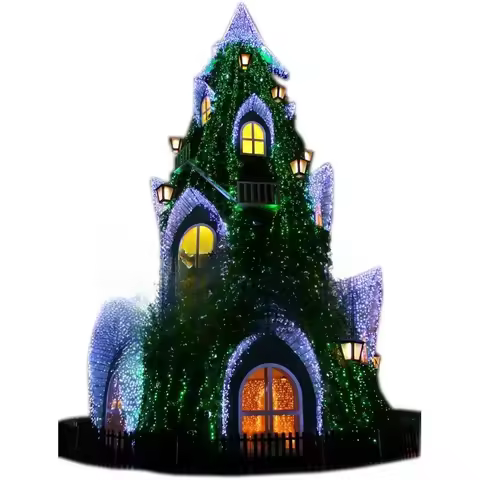 he-Wholesaled 3m30m Led Giant Christmas Tree Light 11m 10m Big Giant Large Christmas Santa Tree PVC 