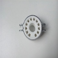 Ceramic Tube Socket 12 Pin Tube Socket GZC12-F GZC12-F-G Silver Foot For 9MN8 8AC9 50CA10 Tube Ampli