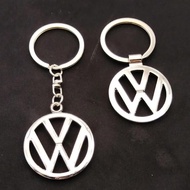 Metal Chrome Car Badge Keychain Long Chain Logo keyring For Volkswagen VW Golf GTI Passat  Jetta Pol