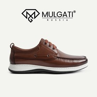 Giày da nam MULGATI Boat Shoes da trơn buộc dây - K62-2