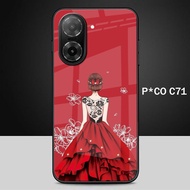 Softcase Glass Kaca For Poco C71 - Casing Glass Kaca Poco C71 - Case Poco C71
