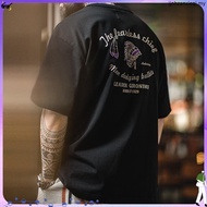 MADEN brand workwear style men youth 2024 summer new American retro Indian plant tanned printed T-sh
