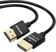 Buffalo BSHD3S20BK/N HDMI Slim Cable, 6.6 ft (2 m), ARC Compatible, 4K x 2K Compatible, High Speed with Ethernet Certified Product