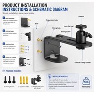Wall Mount Projector Bracket | 360 Mini Projector Wall Mount Holder for Portable Projector, Phone Ho