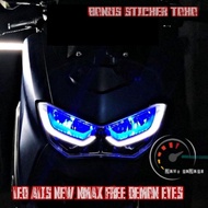 lampu alis drl bonus devil eyes all new nmax 2020 2021 lampu senja - putih dm.biru