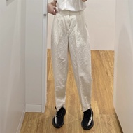 UNIQLO 25 New Womens Linen Blended Silhouette Trousers/casual Pants Curved Sickle Pants Wide Leg Pan
