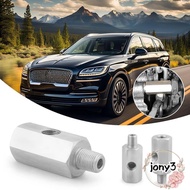 JONY Oil Pressure Sensor Connector, Stainless Steel Side Holes M12 M10 M14 Feed Line Gauge Tee Adapt