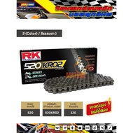 RK 520 O-Ring Chain Steel Color (520KRO2-120) Rivet Joint There Are Real Leaves.