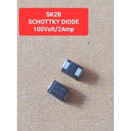 SK2B SCHOTTKY DIODE 100Volt/2Amp (Body DO-214)