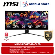 MSI MPG 341CQPX QD-OLED GAMING MONITOR ( 34" UWQHD OLED / 0.03MS / 240HZ / G-SYNC COMPATIBLE / HD MI