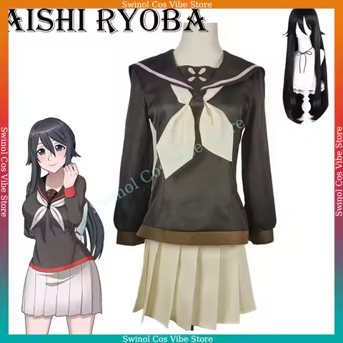 Yandere Simulator Ryoba Aishi Cosplay Costume Wig Yandere Mom Ryoba-chan Japanese JK Sailor Uniform 