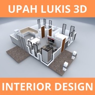 [MIUS7] Upah Lukis 3D untuk Interior Design | ID | living room design | house interior | office interior design