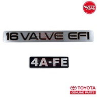 Genuine TOYOTA Parts Plate Sticker Valve Cover 16 VAVLE EFI/4A-FE