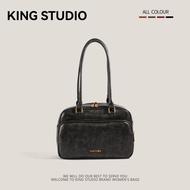 Túi Bowling Cổ Điển Cho Nữ Dung Tích Lớn Túi Đeo Vai Thường Ngày Túi Tote Mềm Màu Trơn Túi Bowling T