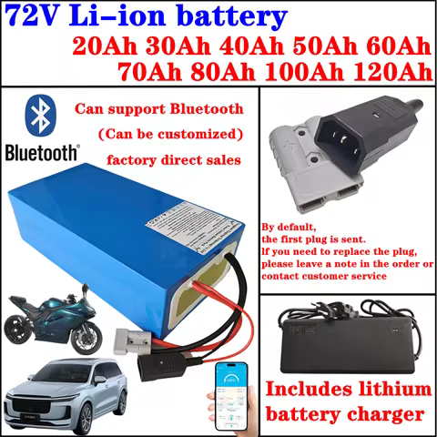 72v 40Ah 50Ah 60Ah 70Ah 80Ah 100Ah lithium ion battery pack 40A 50A 60A 70A 80A 100A with bluetooth 