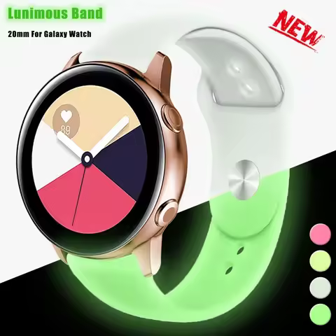 20mm Glow Luminous Silicone Strap For Samsung Galaxy Watch Band 6/5/4/5 Pro Sports Bracelet for Amaz
