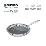 Fukuro Mittsu Triply Honeycomb Fry Pan 28cm with lid