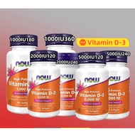 Now Foods, Vitamin D-3 1000 IU / 2000 IU / 5000 IU / 10000 IU / 50000 IU / 120 | 240 | 360 Softgels 