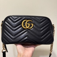 Gucci GG MARMONT 黑色 相機包 馬夢包