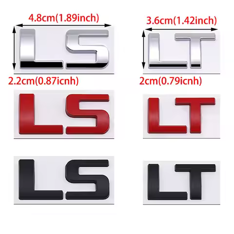 3D Metal LT LS Letterl Badge Logo Car Rear Trunk Emblem Stickers For Chevrolet Silverado Colorado Co