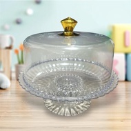 Crystal Cake Stand with Food Cover, Modern Aesthetic Kitchenware