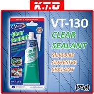 V-TECH VT-130 Clear RTV Sealant Silicone Adhesive Sealant Repair Aquarium Acrylic Bond Glass 75g / G