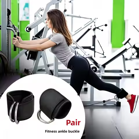Gym Ankle Strap for Cable Machine Pair Fitness Ankle Cuff Leg Hip Training Ankle Buckle Workout Equi