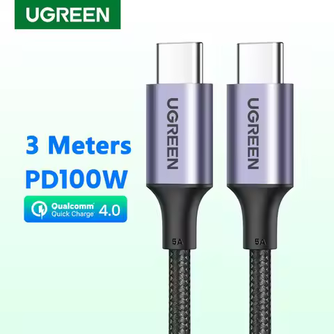 UGREEN 100W 3 Meters USB Type C To USB C Cable For Macbook iPad Samsung Xiaomi PD Fast Charging Char