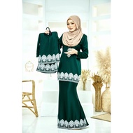 BAJU KURUNG MODEN LACE PLUS SIZE KURUNG SEDONDON IBU ANAK ROYAL BLUE EMERALD GREEN DARK PURPLE ARYSHA BAJU RAYA 2023 RVC