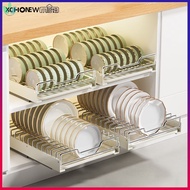 Cabinet Pull Basket Drawer Type Dish Rack Installation-Free Stainless Steel Dish Storage Rack Dish Rack TNNS