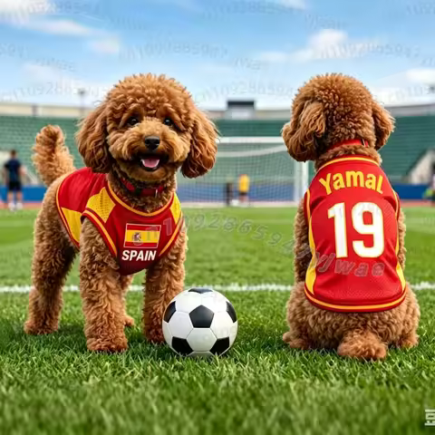 Pet Soccer Spain Jerseys Yamal No.19 Print Basketball Clothes Puppy T-Shirt Summer Pet Cat Shirts Fo