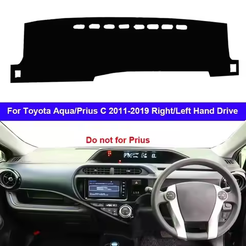 Car Dashboard Cover Dash Mat Carpet Rug For Toyota Aqua Prius C 2011 - 2019 LHD RHD 2 Layers Sunshad