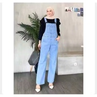 (XS - 5XL) Denim Overalls Regular Fits Jumpsuits Casual Women Jeans